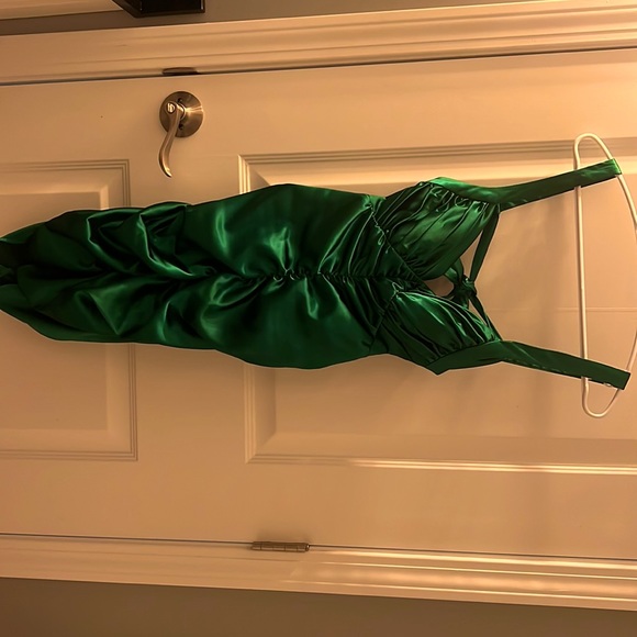 Green silk dress - Zam Zam by NIKI LIVAS - Picture 1 of 6